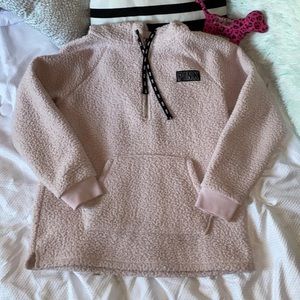 Vs pink Sherpa hoodie
